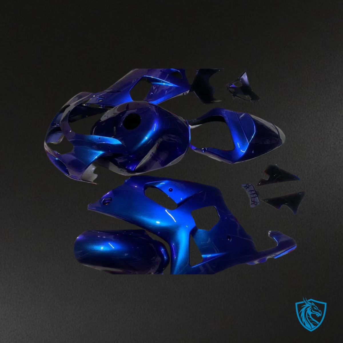 Suzuki GSXR600/750 (2001-2003) Chameleon Effect Blue Fairing Kit - Aftermarket ABS Bodywork