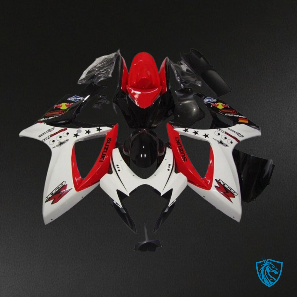 Suzuki GSXR600/750 (2006-2007) Red & White Fairing Kit | ABS Bodywork