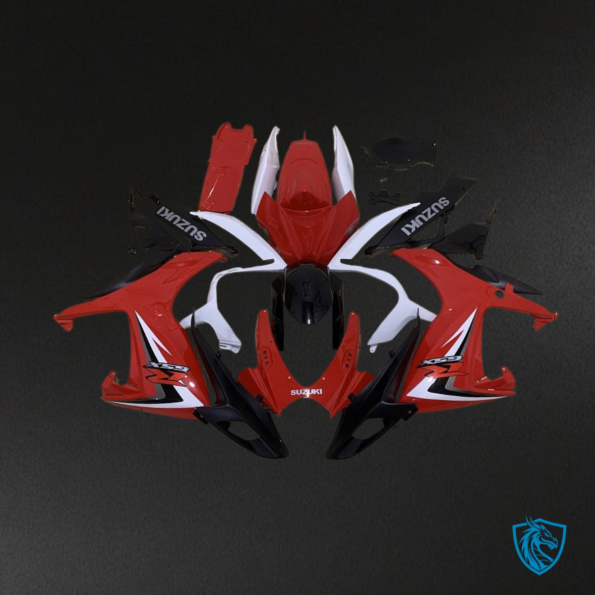 Suzuki GSXR600/750 (2006-2007) Red & White Fairing Kit - Aftermarket ABS Bodywork