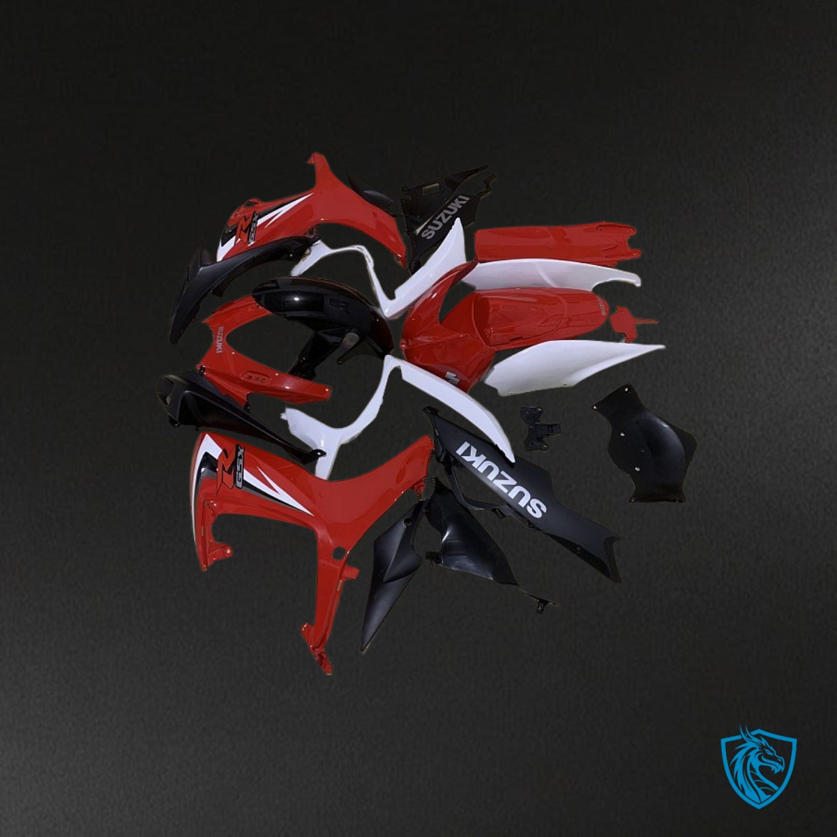 Suzuki GSXR600/750 (2006-2007) Red & White Fairing Kit - Aftermarket ABS Bodywork