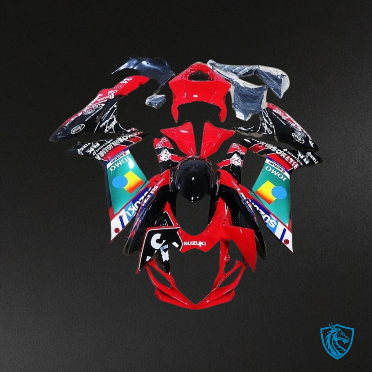 Suzuki GSXR600/750 (2011-2019) Red, Black & Green - Custom ABS Fairing Kit