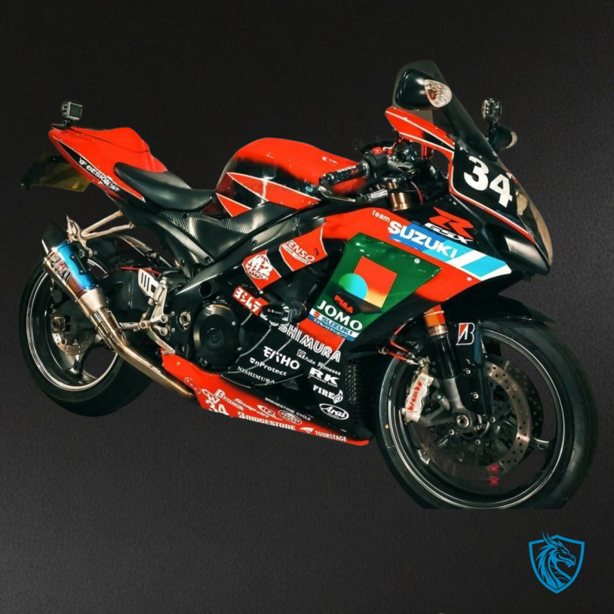Suzuki GSXR600/750 (2011-2019) Red, Black & Green - Custom ABS Fairing Kit