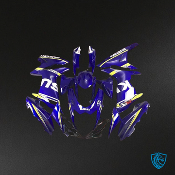 Suzuki GSXR600/750 (2011-2019) Blue, White & Yellow - Custom ABS Fairing Kit