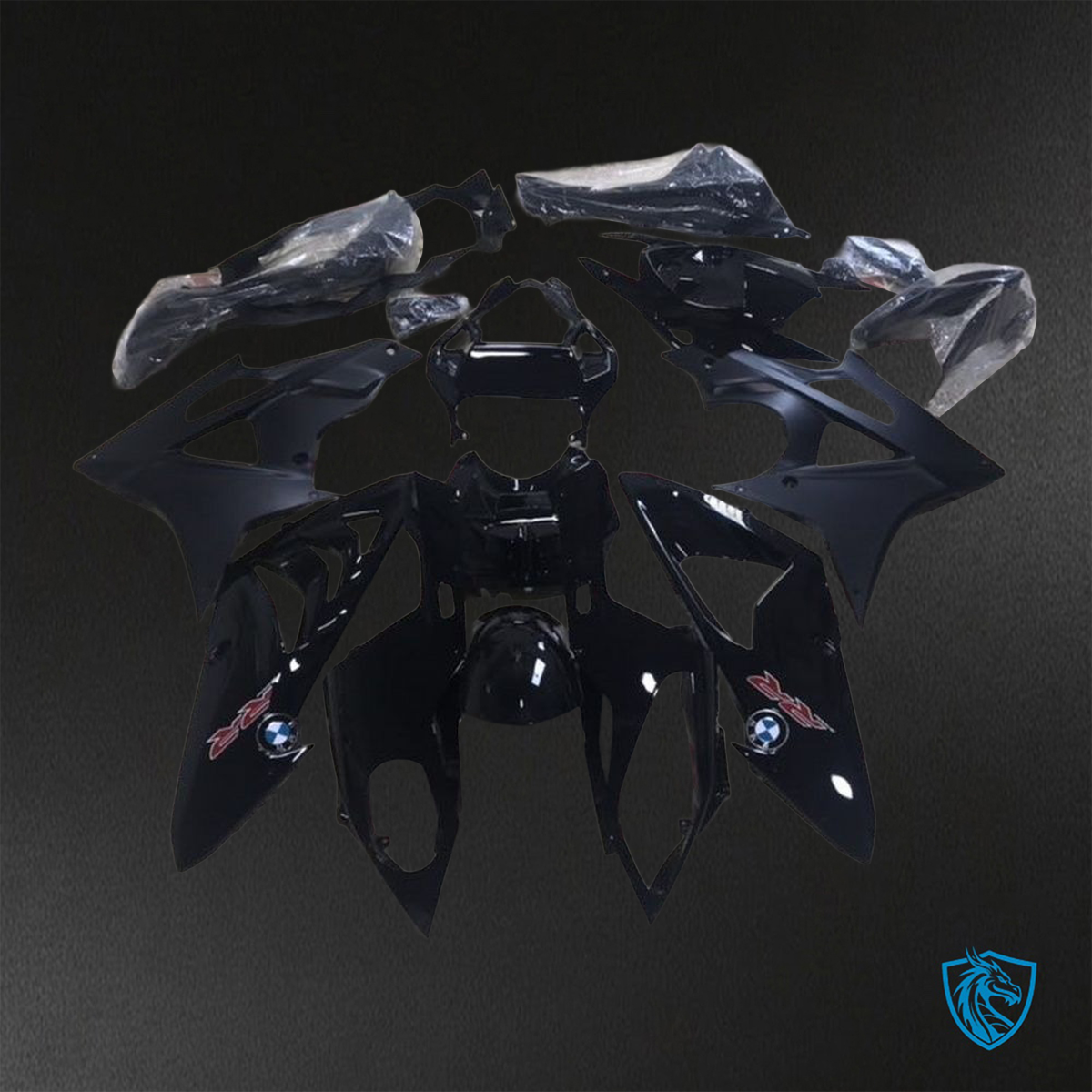 BMW S1000RR HP4 (2009-2014) Black Fairings Kit - Aftermarket ABS Bodywork