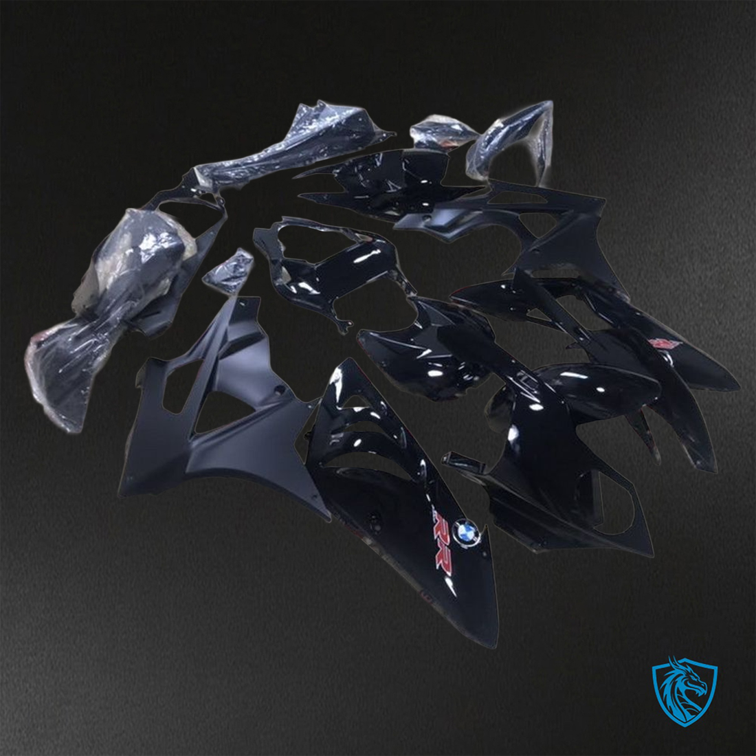 BMW S1000RR HP4 (2009-2014) Black Fairings Kit - Aftermarket ABS Bodywork
