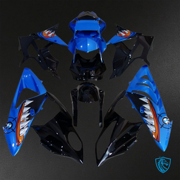 BMW S1000RR HP4 (2009-2014) Black & Blue Shark - Replacement Motorcycle Fairings Kit