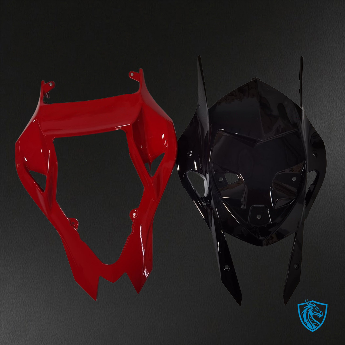 BMW S1000RR (2009-2014) Black Red & Yellow Shark - Custom ABS Fairing Kit