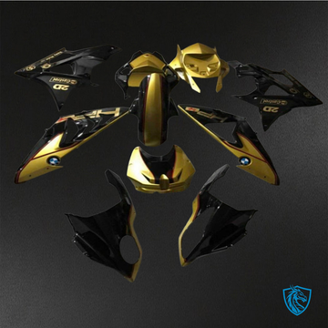 BMW S1000RR HP4 (2009-2014) Yellow & Black Fairings Kit - Aftermarket ABS Bodywork