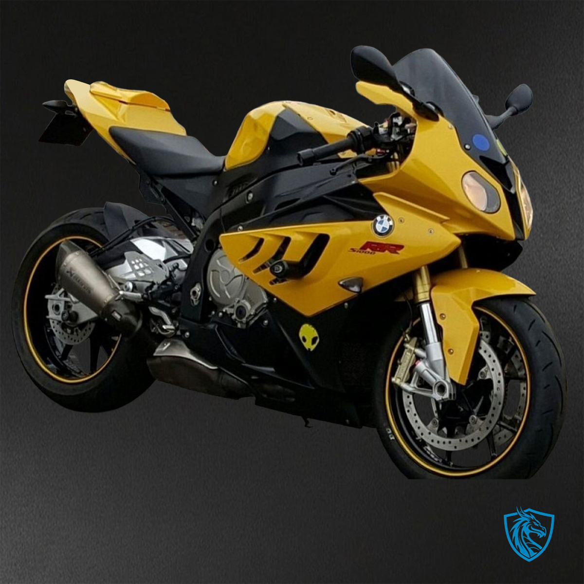 BMW S1000RR HP4 (2009-2014) Black & Yellow - Replacement Motorcycle Fairings Kit