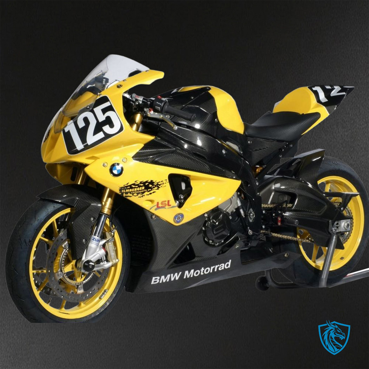 BMW S1000RR HP4 (2009-2014) Black & Yellow - Replacement Motorcycle Fairings Kit