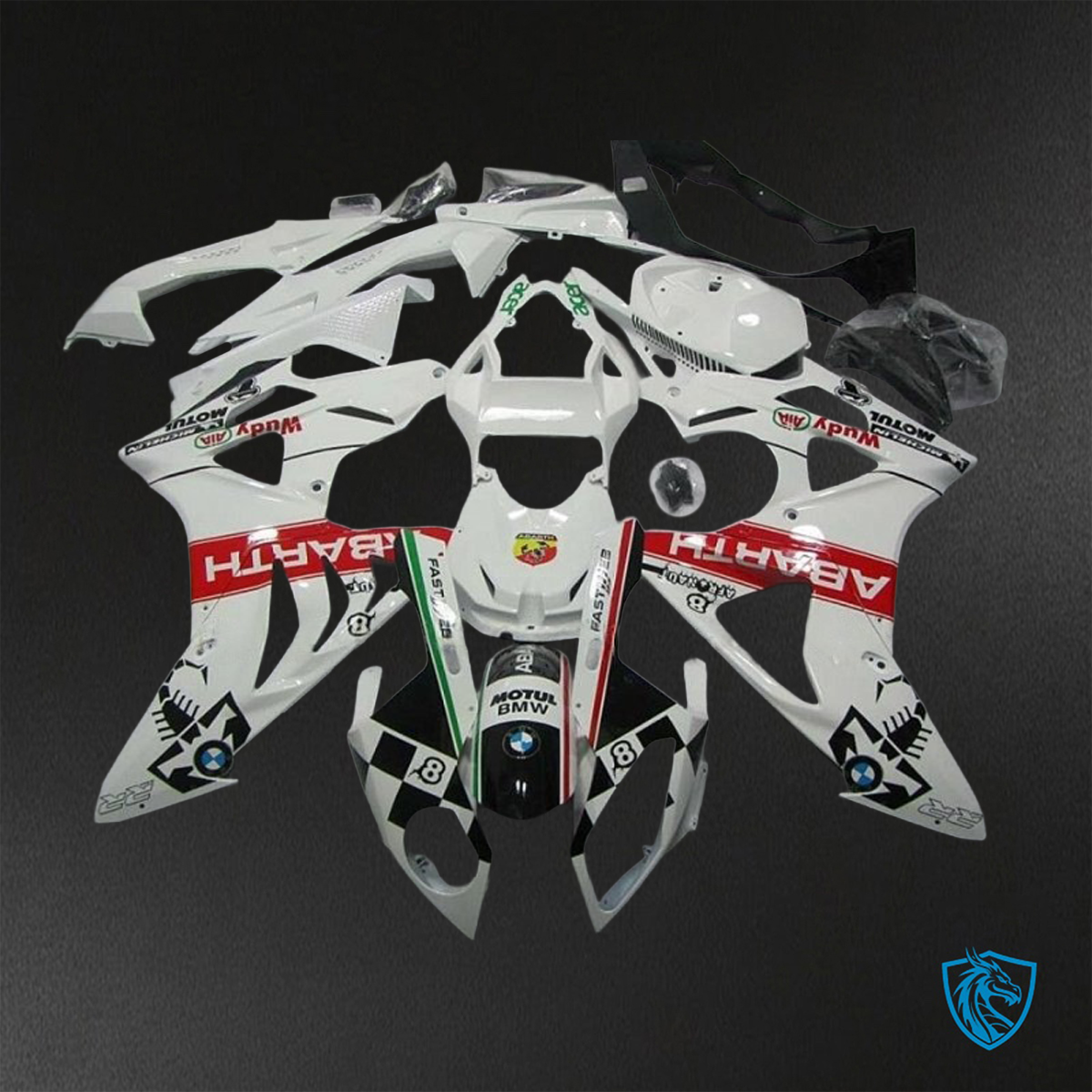 BMW S1000RR HP4 (2009-2014) White - Replacement Motorcycle Fairings Kit