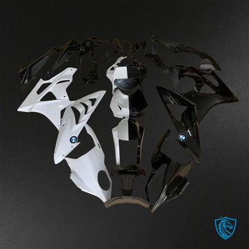 BMW S1000RR HP4 (2009-2014) White & Black Fairings Kit - Aftermarket ABS Bodywork