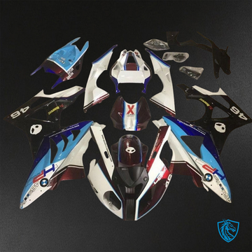 BMW S1000RR HP4 (2009-2014) White, Black, Blue & Red ABS Bodywork - Fairings Kit