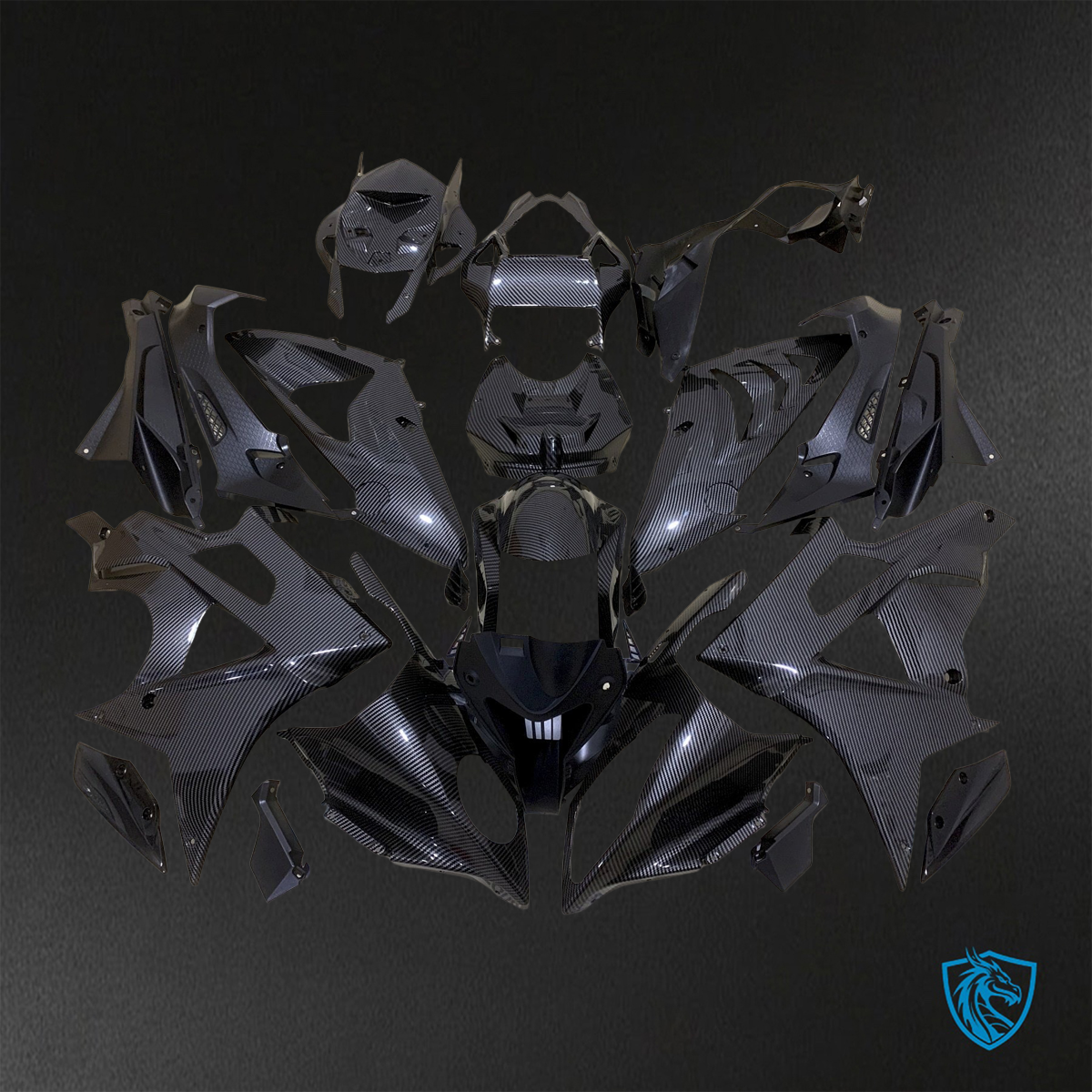 BMW S1000RR HP4 (2009-2014) Black ABS Bodywork - Fairings Kit