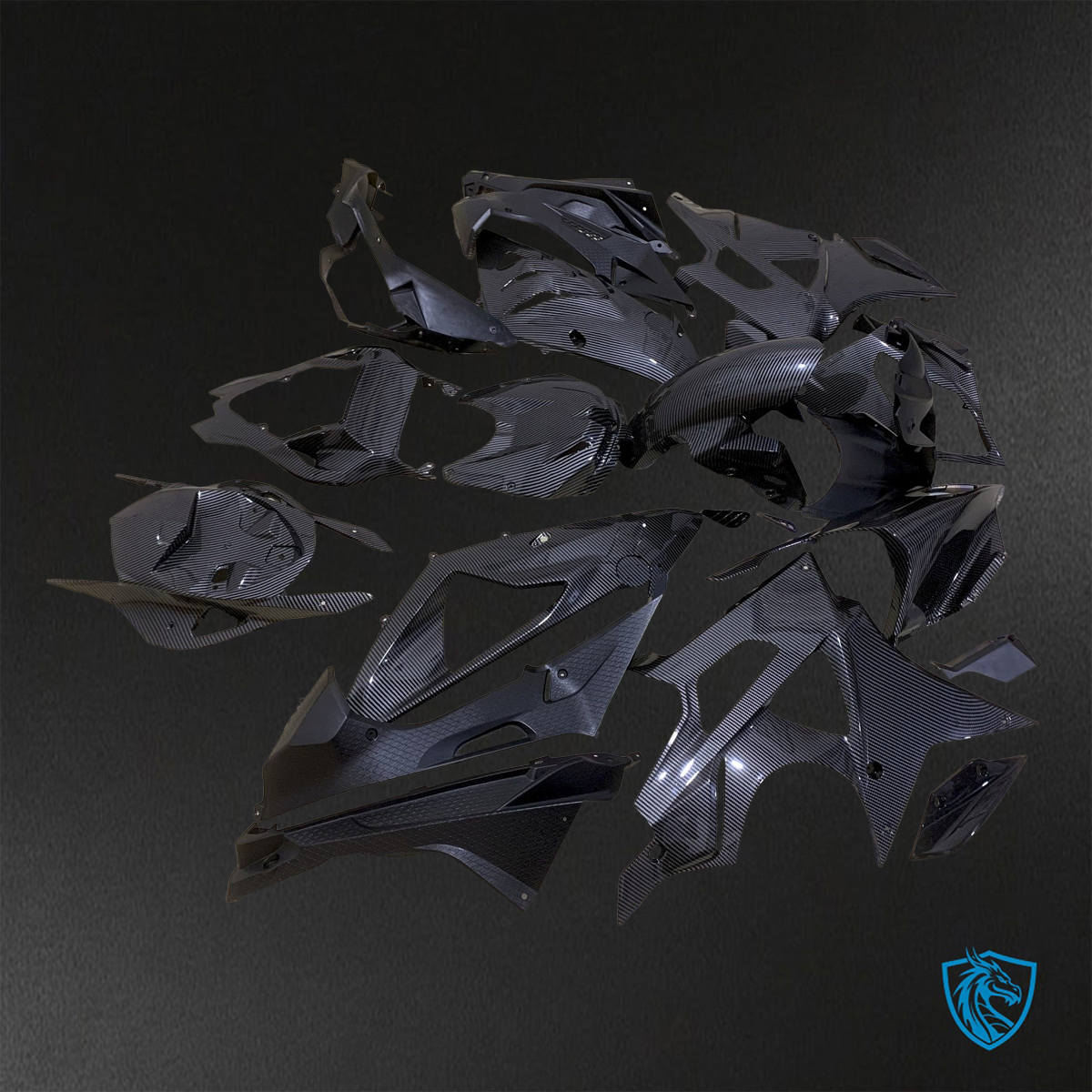 BMW S1000RR HP4 (2009-2014) Black ABS Bodywork - Fairings Kit
