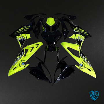 BMW S1000RR (2015-2018) Black & Neon Yellow Shark - Replacement Motorcycle Fairings Kit
