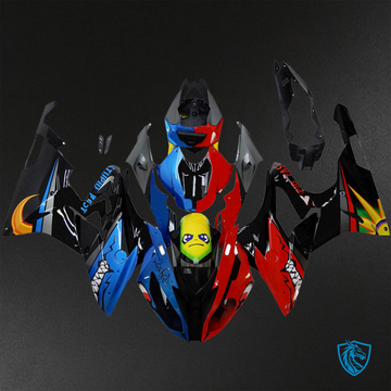 BMW S1000RR (2015-2018) HP4 (2017-2018) Black, Blue & Red Shark ABS Bodywork - Fairings Kit