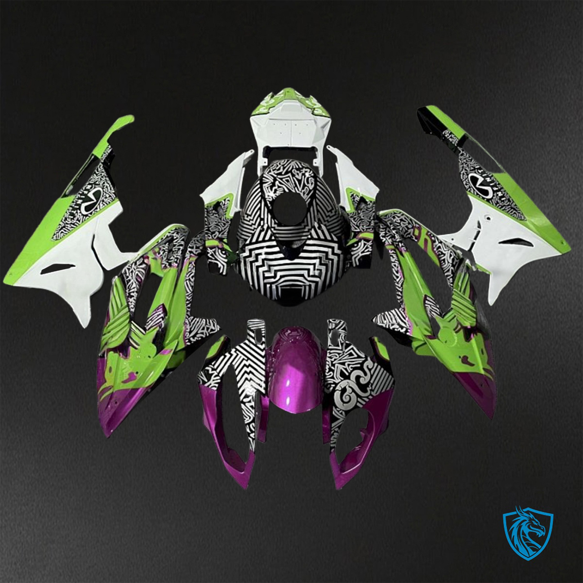 BMW S1000RR (2015-2018) HP4 (2017-2018) Green & White Red Bull - Replacement Motorcycle Fairings Kit