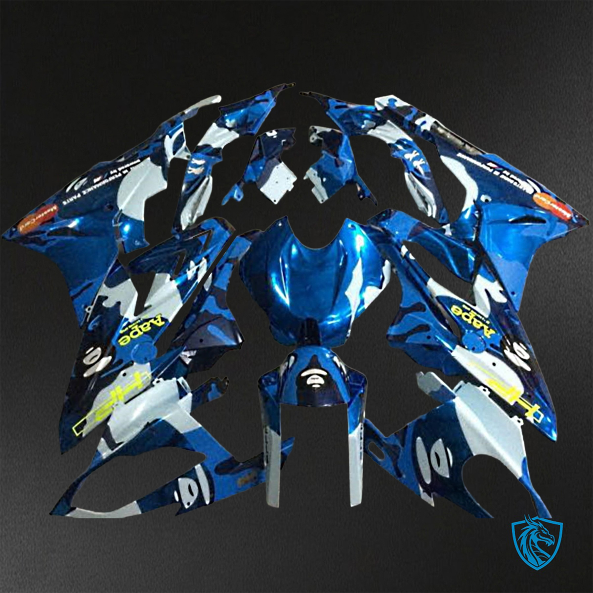 BMW S1000RR (2015-2018) HP4 (2017-2018) Blue & White Fairings Kit - Aftermarket ABS Bodywork