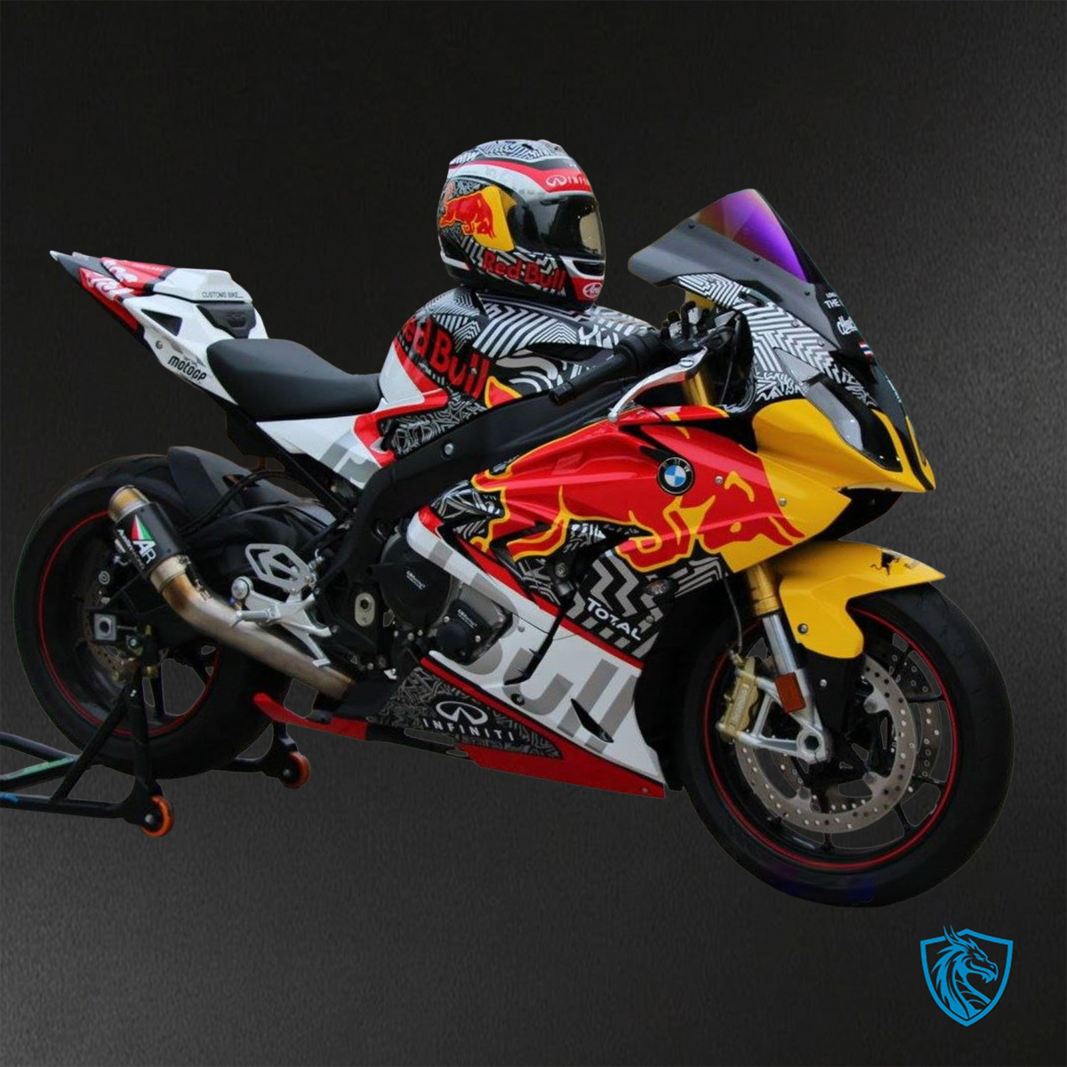 BMW S1000RR (2015-2018) HP4 (2017-2018) Multicolor Red Bull Fairings Kit - Aftermarket ABS Bodywork