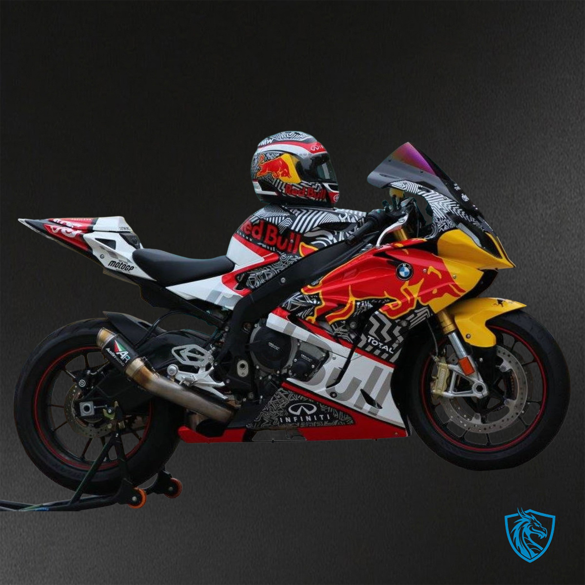 BMW S1000RR (2015-2018) HP4 (2017-2018) Multicolor Red Bull Fairings Kit - Aftermarket ABS Bodywork