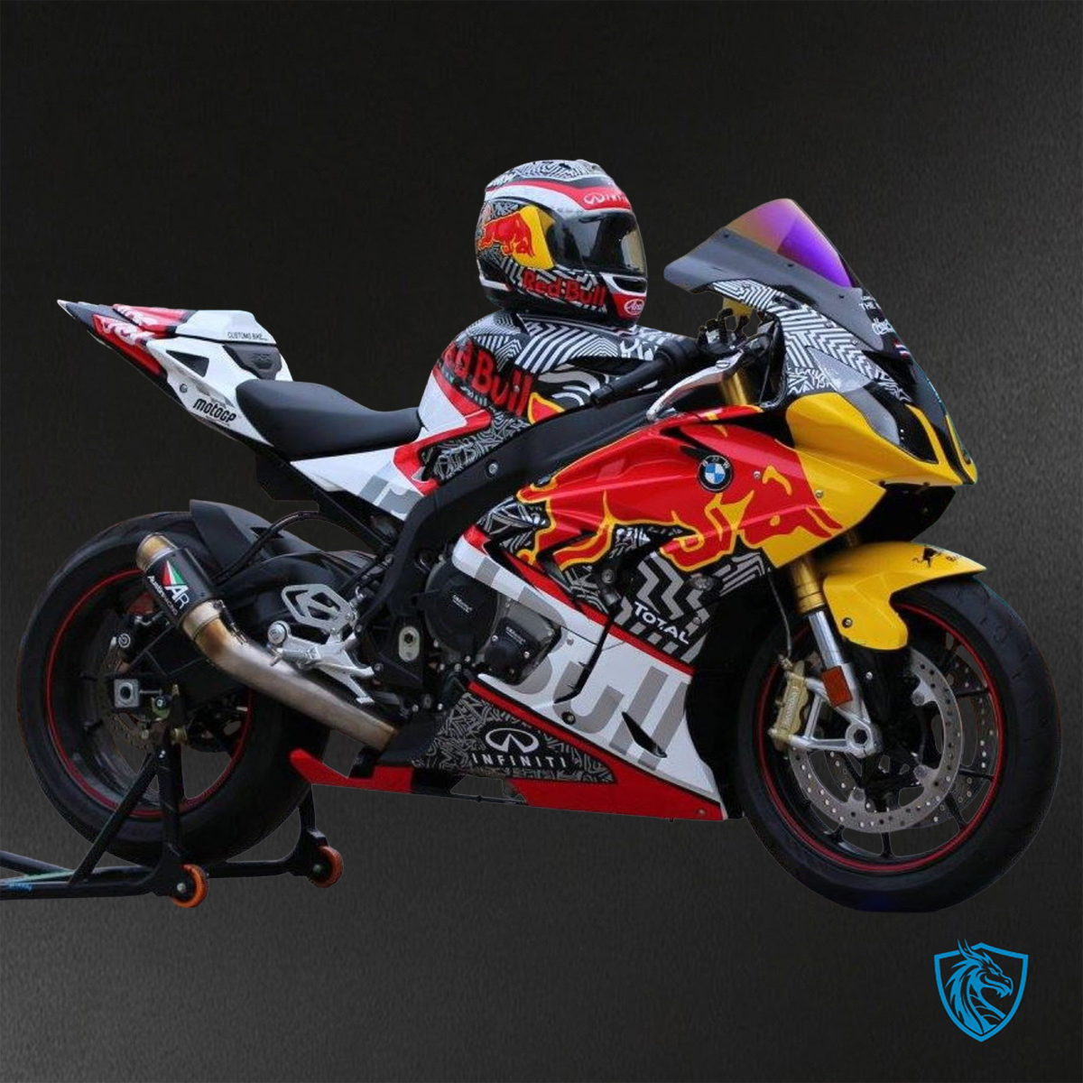 BMW S1000RR (2015-2018) HP4 (2017-2018) Multicolor Red Bull Fairings Kit - Aftermarket ABS Bodywork
