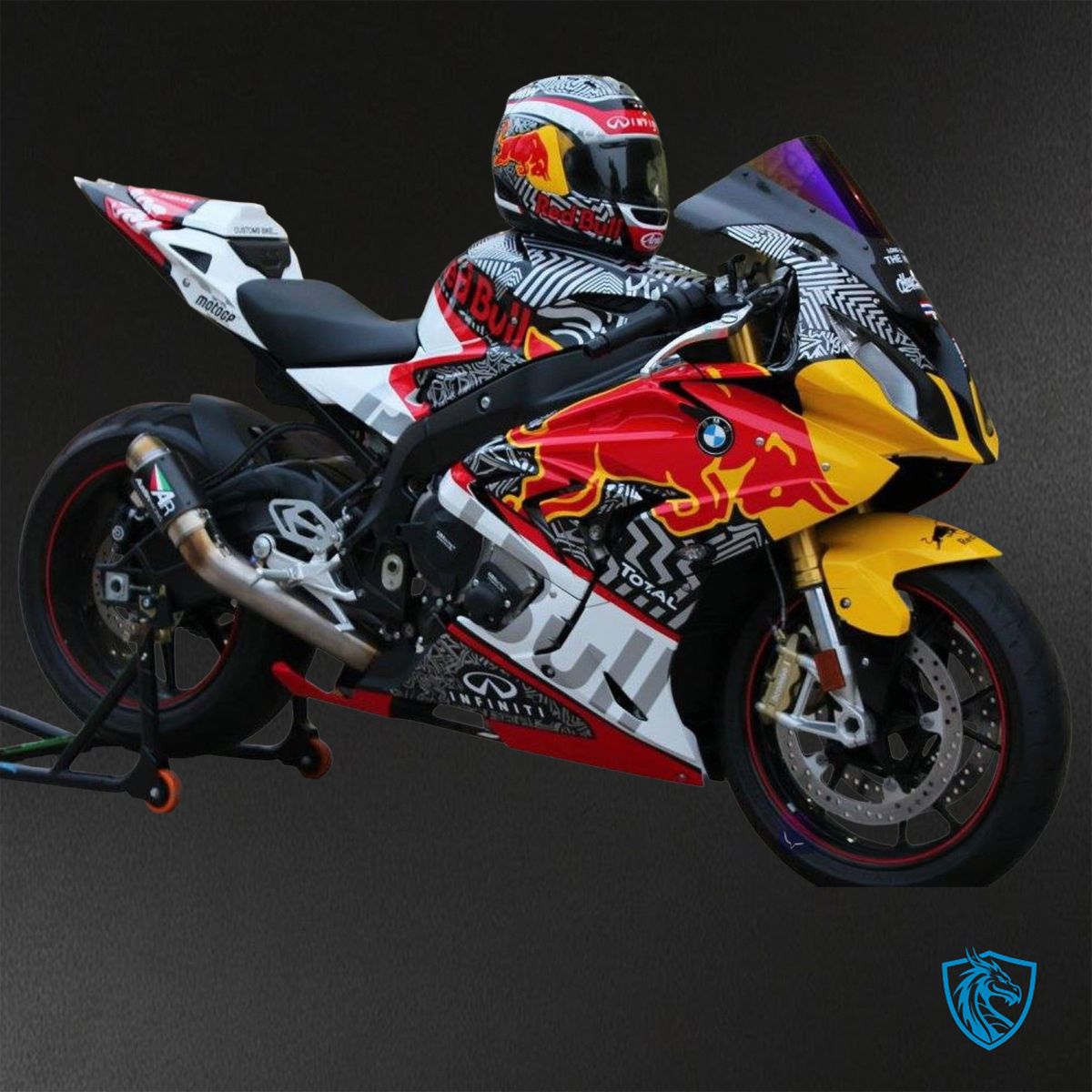 BMW S1000RR (2015-2018) HP4 (2017-2018) Multicolor Red Bull Fairings Kit - Aftermarket ABS Bodywork