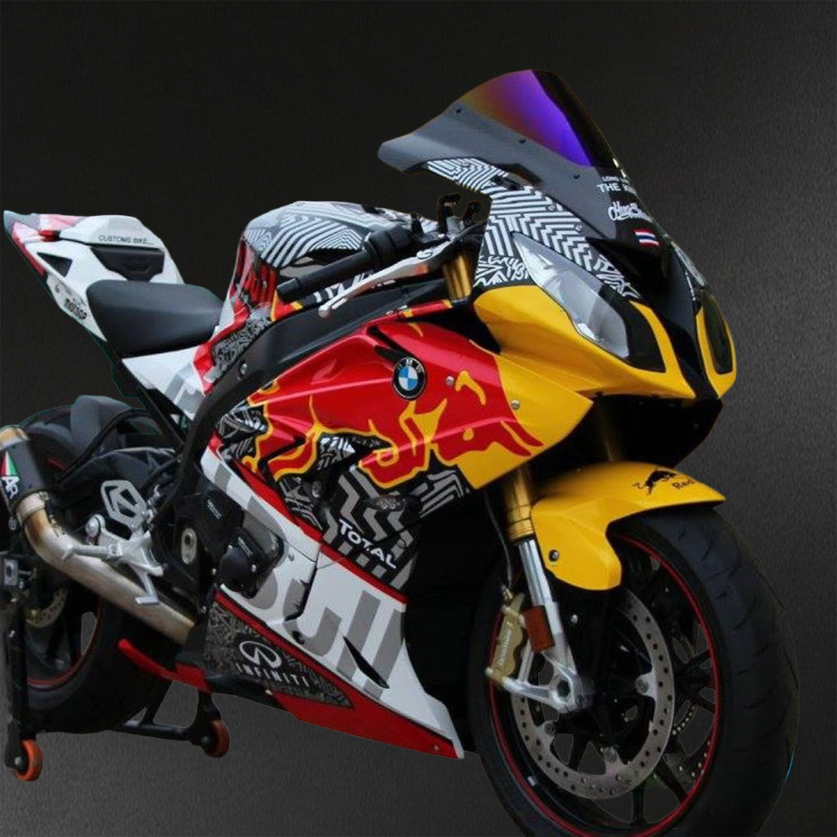 BMW S1000RR (2015-2018) HP4 (2017-2018) Multicolor Red Bull Fairings Kit - Aftermarket ABS Bodywork
