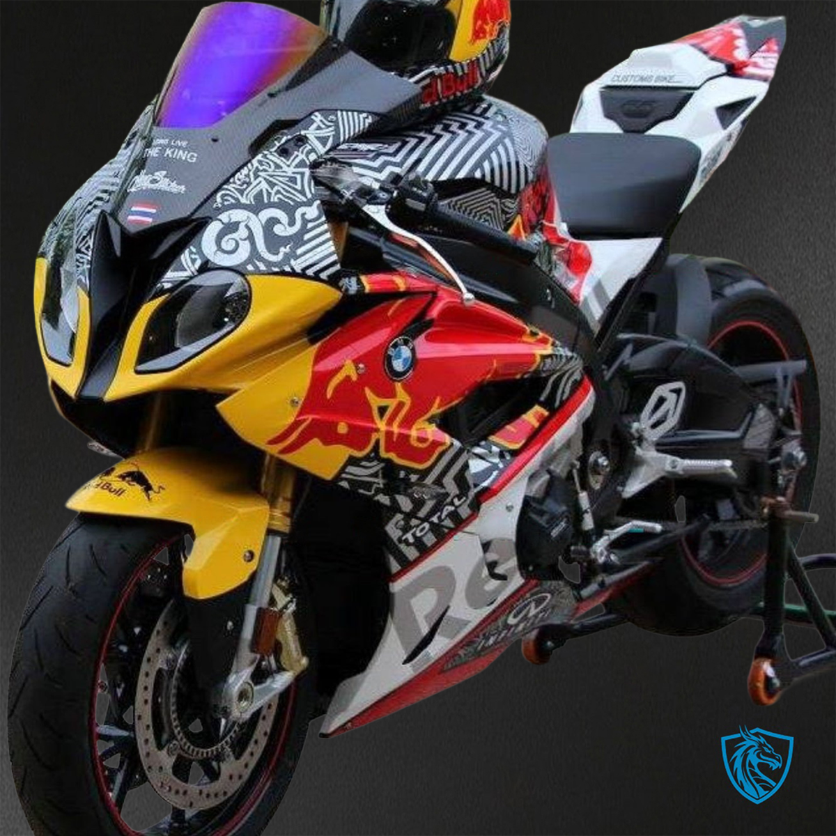 BMW S1000RR (2015-2018) HP4 (2017-2018) Multicolor Red Bull Fairings Kit - Aftermarket ABS Bodywork