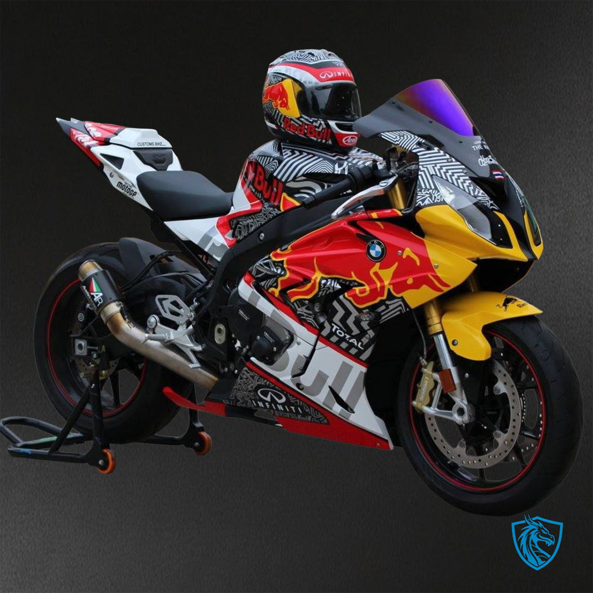 BMW S1000RR (2015-2018) HP4 (2017-2018) Multicolor Red Bull Fairings Kit - Aftermarket ABS Bodywork