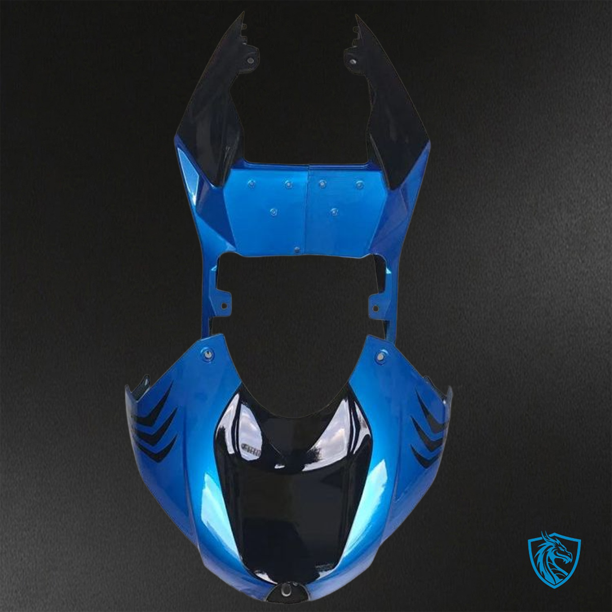 BMW S1000RR (2015-2018) HP4 (2017-2018) Blue, Yellow & Black Shark - Custom ABS Fairing Kit