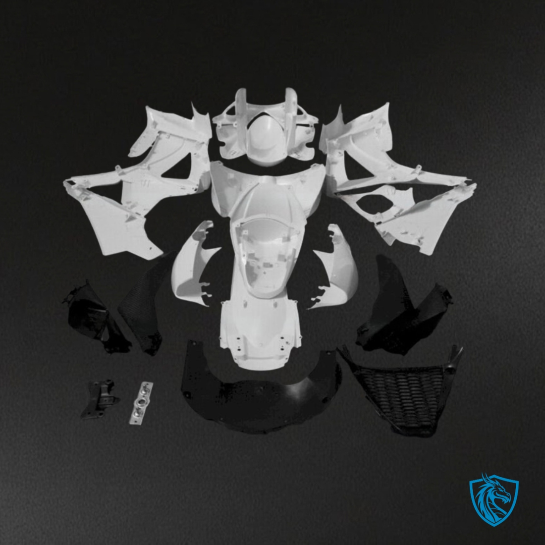Suzuki GSXR1000 (2007-2008) Gloss White - Custom ABS Fairing Kit