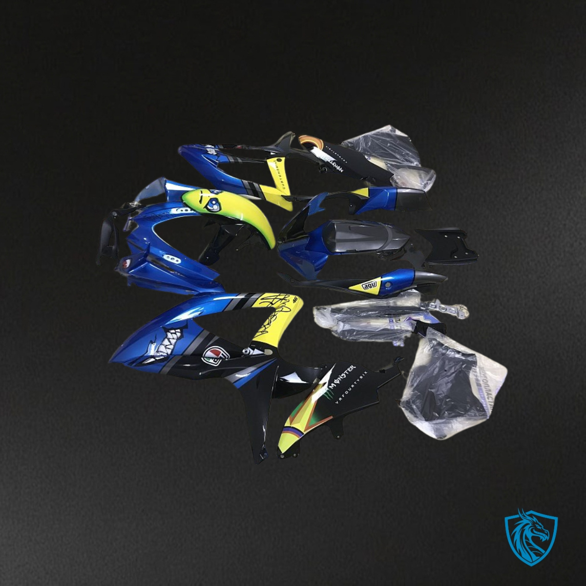Suzuki GSXR600/750 (1997-2000) Blue & Black Fairings Kit | ABS Bodywork