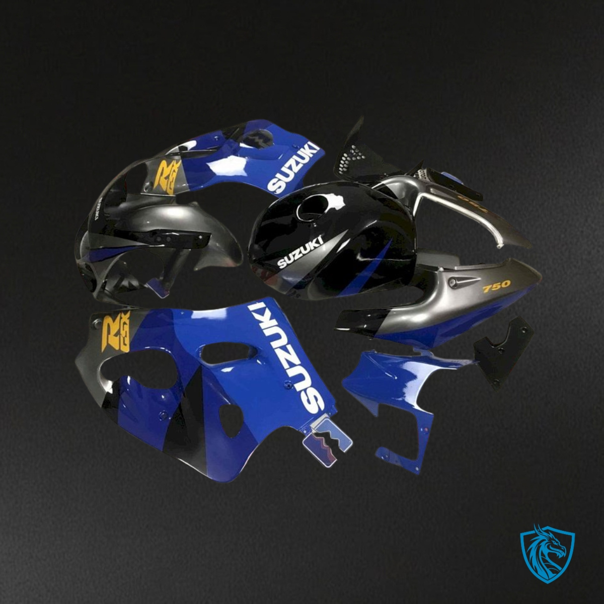 Suzuki GSXR600/750 (1997-2000) Blue & Black Fairings Kit | ABS Bodywork