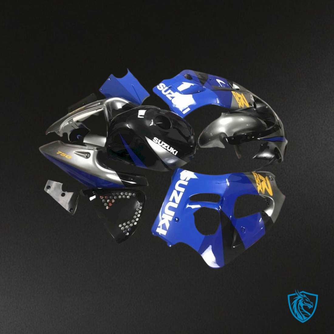 Suzuki GSXR600/750 (1997-2000) Blue & Black Fairings Kit | ABS Bodywork