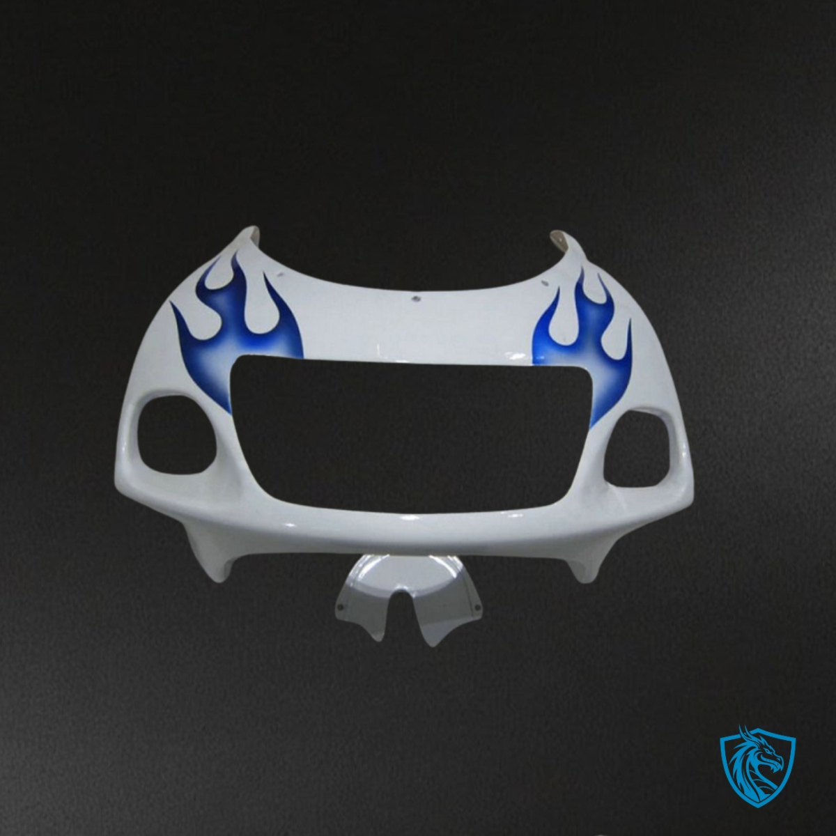 Suzuki GSXR600/750 (1997-2000) White & Blue Flame - Custom ABS Fairing Kit