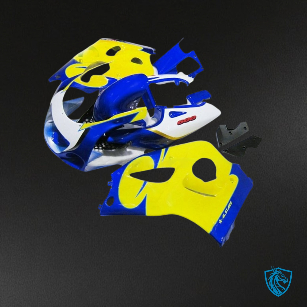 Suzuki GSXR600/750 (1997-2000) Yellow & Blue Fairing Kit - Aftermarket ABS Bodywork