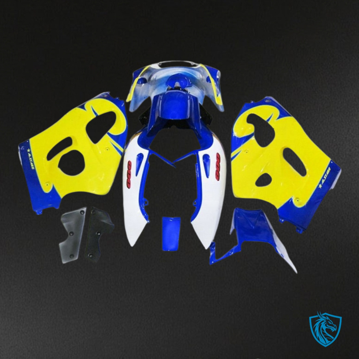 Suzuki GSXR600/750 (1997-2000) Yellow & Blue Fairing Kit - Aftermarket ABS Bodywork