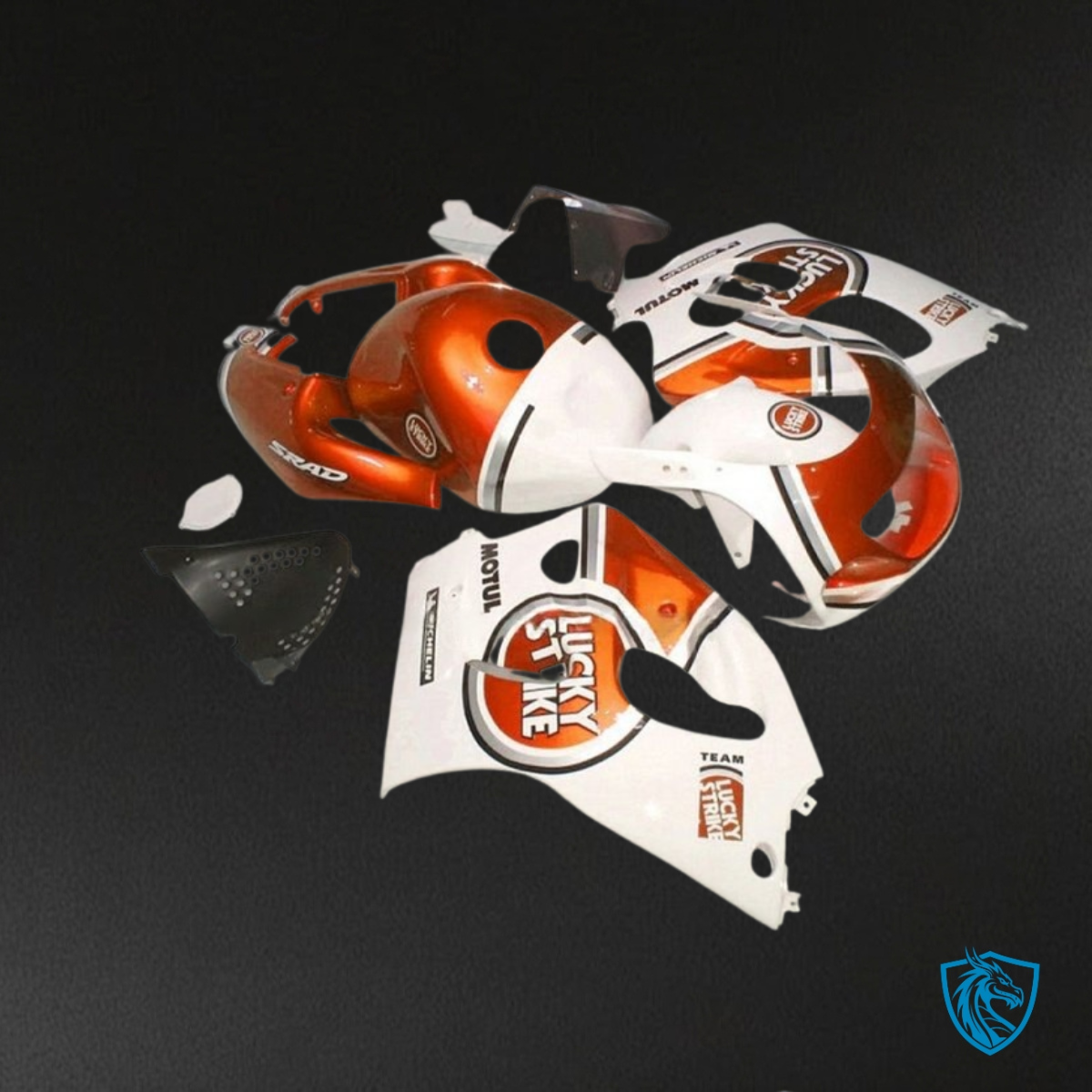 Suzuki GSXR600/750 (1997-2000) White & Red Lucky Strike - MERGEment Motorcycle Fairings Kit