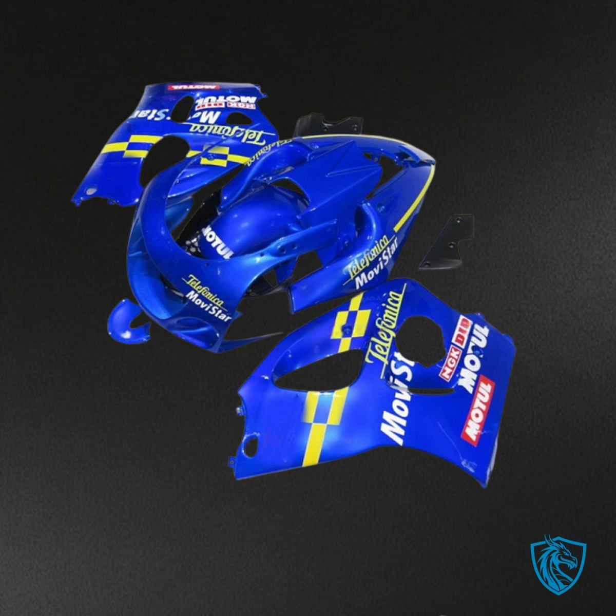 Suzuki GSXR600/750 (1997-2000) Blue Movistar - Custom ABS Fairing Kit