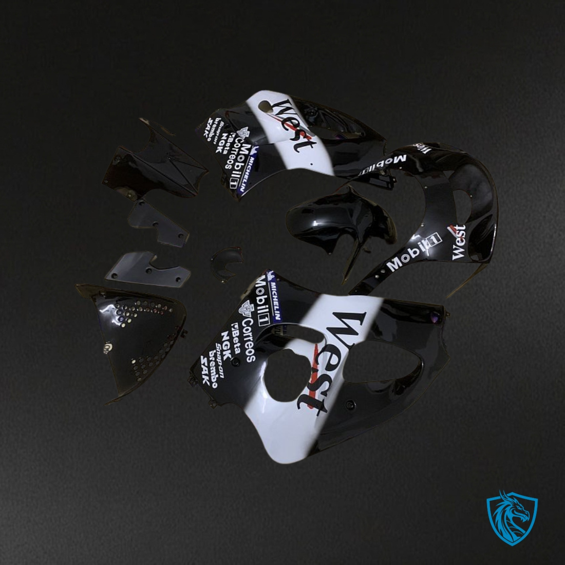 Suzuki GSXR600/750 (1997-2000) West Black - Custom ABS Fairing Kit