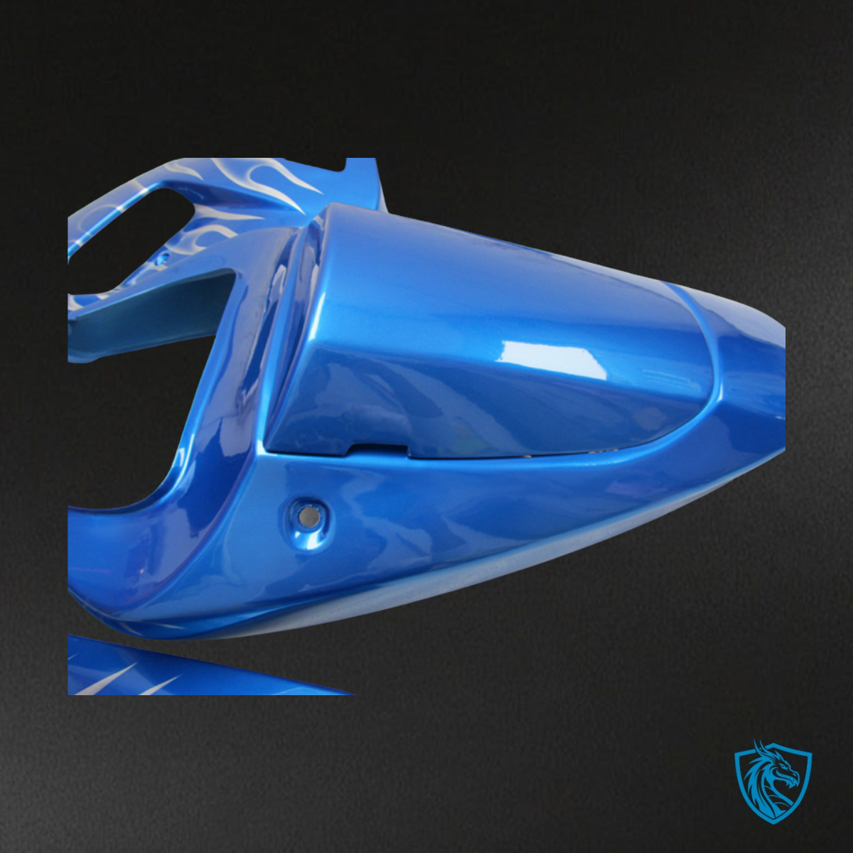 Suzuki GSXR600/750 (2001-2003) Blue & Silver Flame Fairing Kit - Aftermarket ABS Bodywork