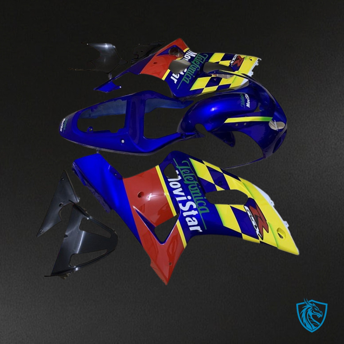 Suzuki GSXR600/750 (2001-2003) Blue Movistar Fairing Kit - Aftermarket ABS Bodywork