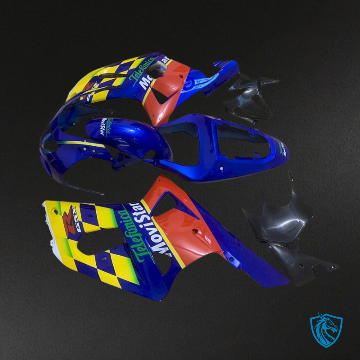 Suzuki GSXR600/750 (2001-2003) Blue Movistar Fairing Kit - Aftermarket ABS Bodywork