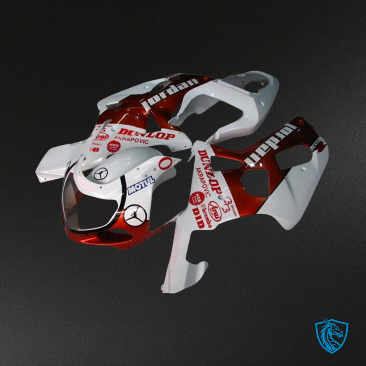 Suzuki GSXR600/750 (2001-2003) White Jordan Fairing Kit - Aftermarket ABS Bodywork