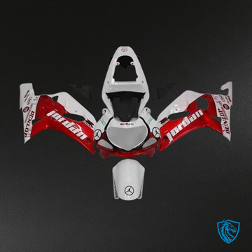 Suzuki GSXR600/750 (2001-2003) White & Red - Custom ABS Fairing Kit