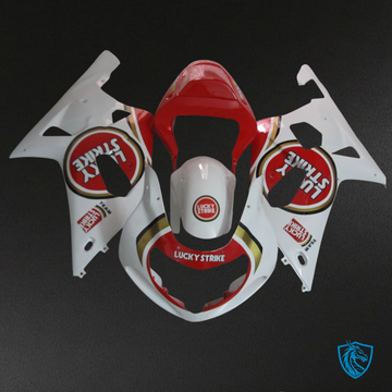 Suzuki GSXR600/750 (2001-2003) White & Red ABS Bodywork - Fairings Kit