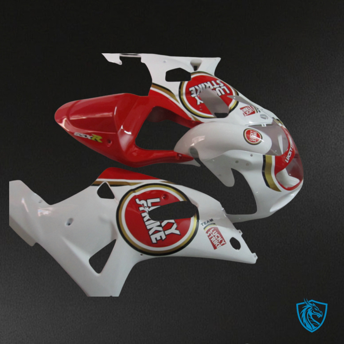 Suzuki GSXR600/750 (2001-2003) White & Red ABS Bodywork - Fairings Kit
