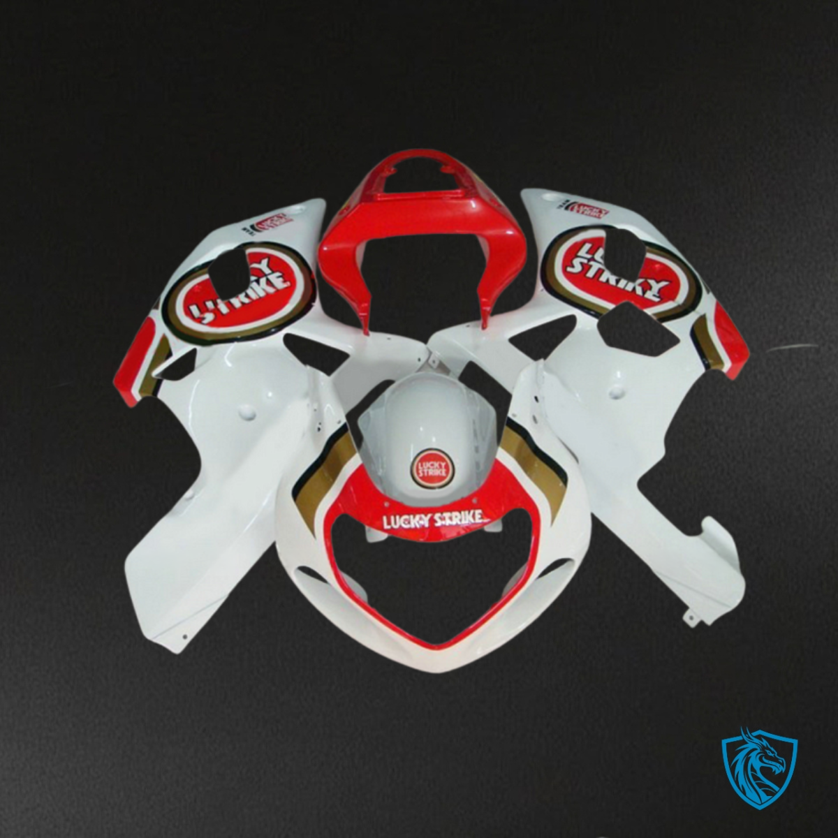 Suzuki GSXR600/750 (2001-2003) Gloss Red & White - Custom ABS Fairing Kit
