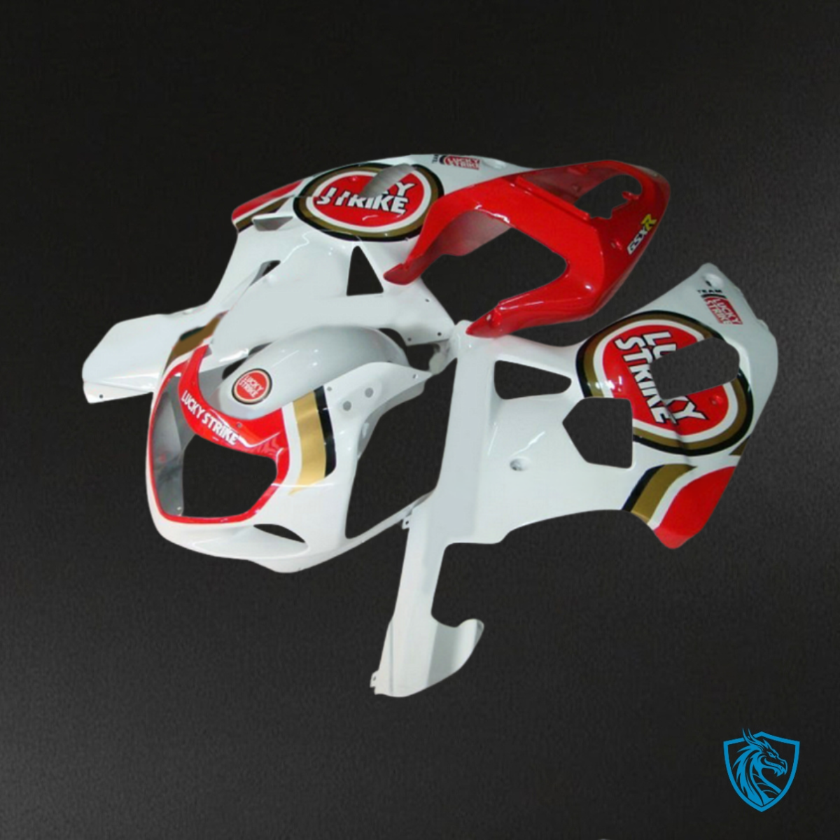 Suzuki GSXR600/750 (2001-2003) Gloss Red & White - Custom ABS Fairing Kit
